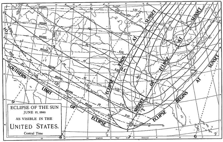 Ringförmig-Totale Sonnenfinsternis am 17.06.1909
